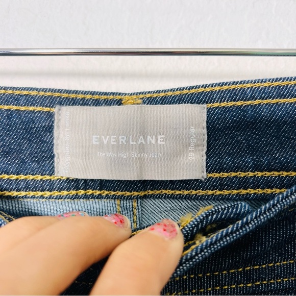 EVERLANE The Way High Skinny Jean 29 Dark Wash - Picture 7 of 12